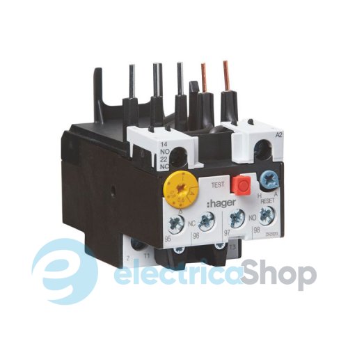 Реле теплове до контакторів EV007...EV015, 1НВ+1НЗ, 6.0-10А, Hager EVB010A