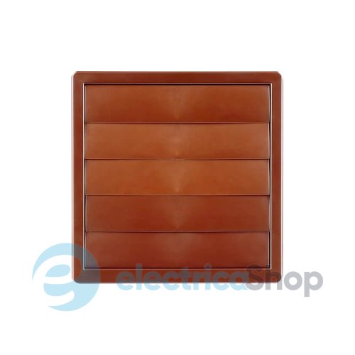 Решітка вентиляційна з затвором AirRoxy KzZsz 170x170, 100, коричнева 02-309