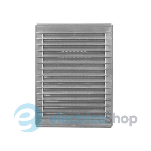 Решетка прямоугольная вентиляционная с сеткой от насекомых AirRoxy AKUzSb 140x210, серая 02-342