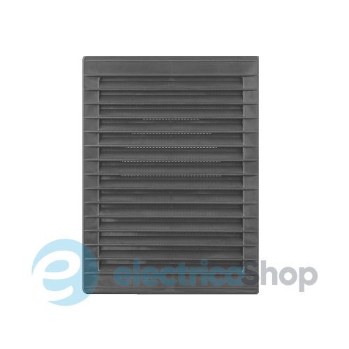 Решітка прямокутна вентиляційна з сіткою від комах AirRoxy AKUzSg 140x210, графіт 02-343