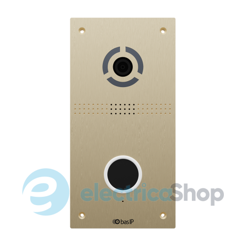 IP Вызывная панель с безконтактной кнопкой Bas IP AV-05FD GOLD врезная
