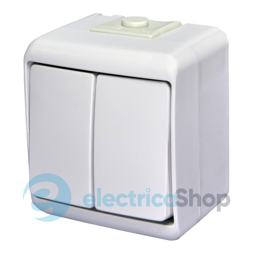 Выключатель 2-кл с подсветкой VHE-2L (белый, IP54) ETI Hermetics 4668008