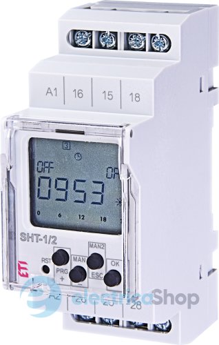 Програмоване цифрове реле SHT-1/2 230V AC (2x16A_AC1) ETI 2470053