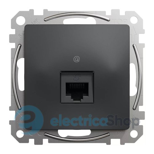 Компьютерная розетка RJ45 кат. 6 UTP SE Sedna Design SDD114461 черный
