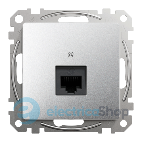 Компьютерная розетка RJ45 кат. 6 UTP SE Sedna Design SDD113461 алюминий