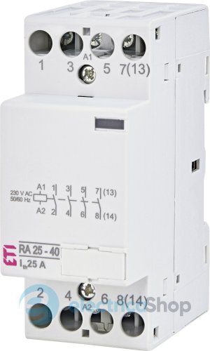 Контактор 4НО, 25А, 230V/AC, RA 25-40 230V AC ETI 2464094