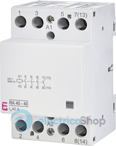 Контактор 4НО, 40А, 230V/AC, RA 40-40 230V AC ETI 2464095