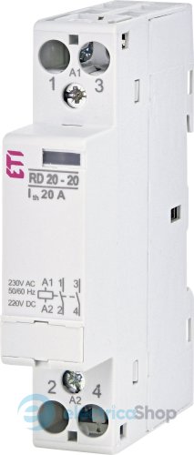 Контактор 2НО, 20А, 230V/AC/DC, RD 20-20 ETI 2464004