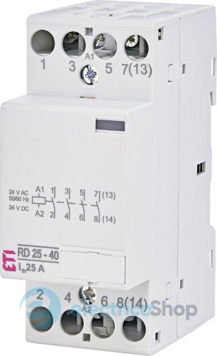 Контактор 4НО, 40А 24V/AC/DC RD 25-40 ETI 2464011