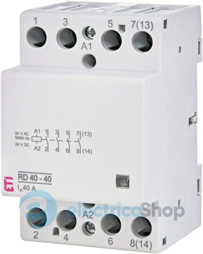 Контактор 4НО, 40А 24V/AC/DC RD 40-40 ETI 2464019