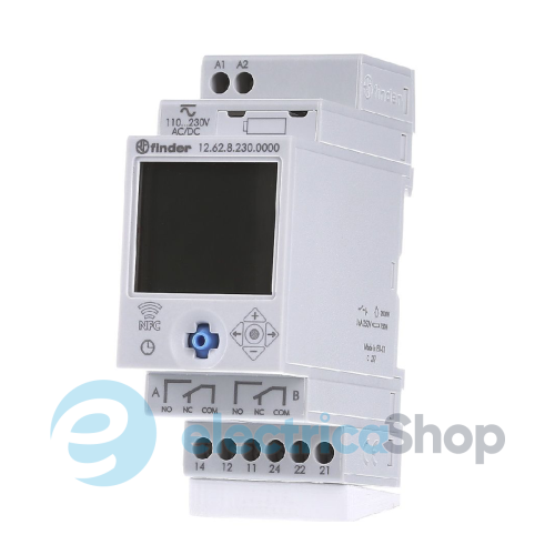 Цифрове тижневе реле часу 2ПК 16А/230V NFC Finder 12.62.8.230.0000