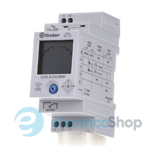 Цифрове астрономічне реле часу 1ПК 16А/230V NFC Finder 12.81.8.230.0000