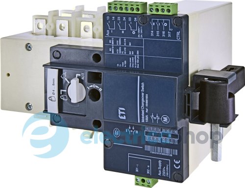 Переключатель нагрузки с мотор-приводом MLBS 100 230VAC 4P CO "1-0-2", 100А ETI 4661654
