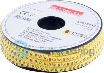 Маркировка для кабеля 1-2,5 кв.мм символ «8» 1000 шт. E.Next s2037053