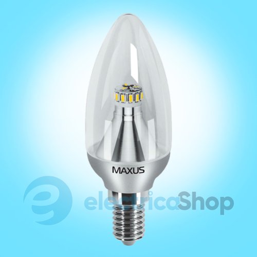 Світлодіодна лампа MAXUS LED C37 4W 4100K 220V E14 AP (1-LED-270)