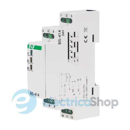 Импульсное реле BIS-414, 2xNO/NC 16А/24V две секции F&F
