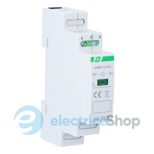 Індикатор напруги LK-712G-10-30V, LED зелений F&F