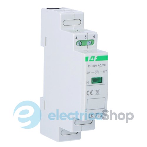 Индикатор напряжения LK-712G-30-130V, LED зеленый F&F