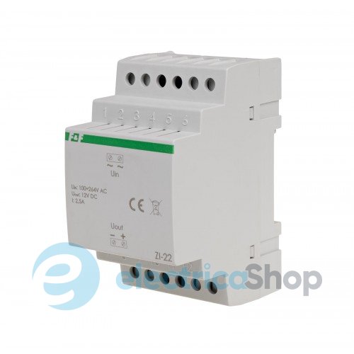 Блок живлення імпульсний ZI-22 F&F DIN 100÷264VАС / 12VDC 2,5A (30Вт)