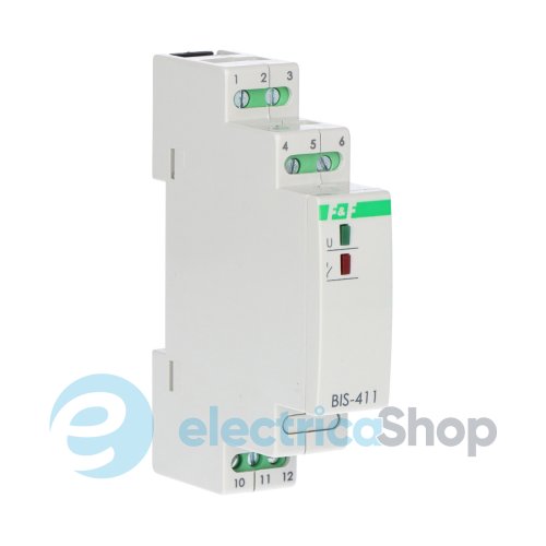 Импульсное реле BIS-411-LED, 1xNO 16А/230V, защита контактов от пусковых токов F&F
