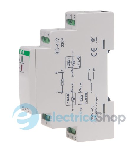 Імпульсне реле BIS-412M-LED,1xNO/NC 16А/230V групове F&F