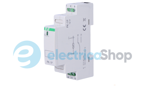 Электромагнитное реле PK-1P-12V 1xNO/NC 16А/12V AC/DC DIN F&F