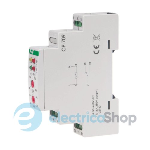 Однофазное реле CP-709 F&F, 150÷260V 16А 1ПК, DIN, без блокировки на время