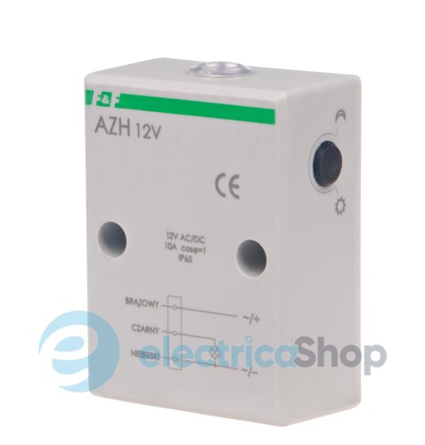 Сумеречное реле AZH-12V F&F накладной монтаж 1НО 10А 12V AC/DC IP65, встроенный датчик 2÷1000Lx