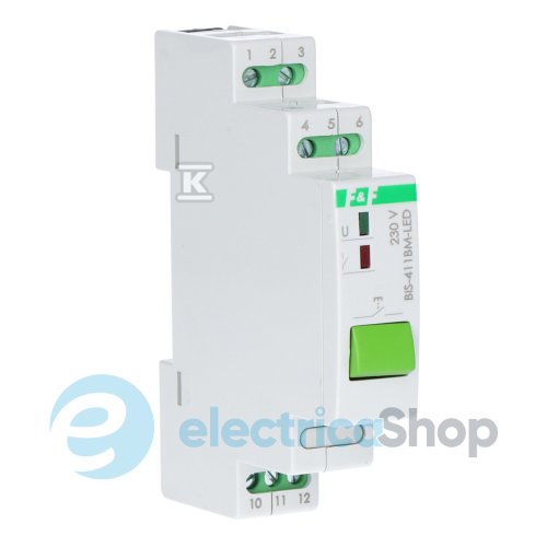 Імпульсне реле BIS-411BM-LED, 1xNO/NC 16А/230V F&F