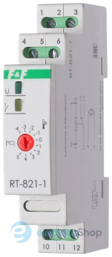 Регулятор температури RT-821-1 F&F DIN 1ПК 16А 230V/AC, від -4 до +5°C