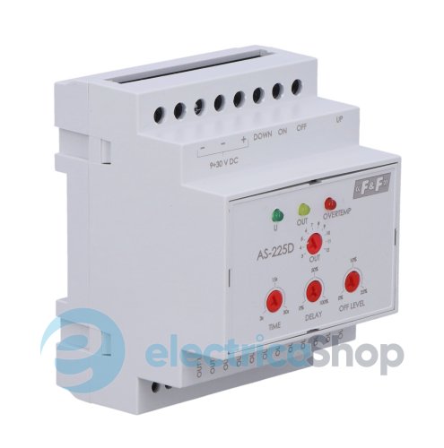 Реле каскадное AS-225D F&F 12канал., DIN 9-30V DC/4А 3÷30сек. з функцией последовательного вкл.