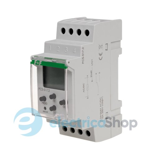 Реле часу програмоване PCS-517 F&F DIN 1ПК 16А 24÷265V AC/DC багатофункціональне