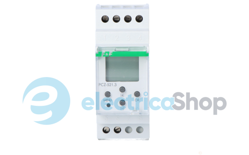 Таймер программируемый F&F PCZ-521.3 DIN 24-264V AC/DC 1ПК 16А (недельный одноканальный), NFC