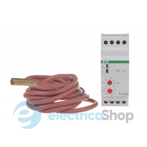 Регулятор температури RT-823 F&F DIN 1ПК 16А 230V/AC, від +60°C до +95°C