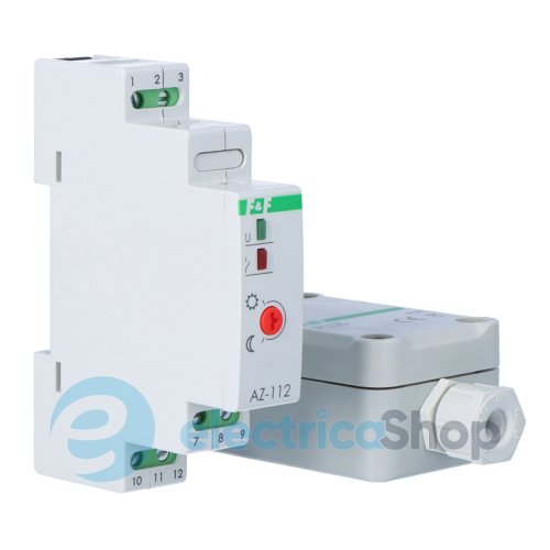 Сутінкове реле з герметичним зондом F&F DIN 220-230V/AC 1НВ 16А 2÷1000Lx