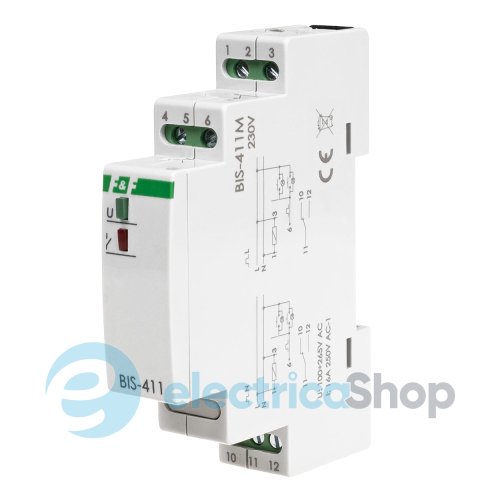 Імпульсне реле BIS-411M-LED, 1xNO 16А/230V LED F&F