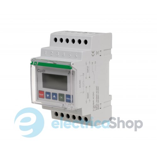 Лічильник імпульсів CLI-01 F&F 24÷264V AC/DC 1xNO/NC 8 A