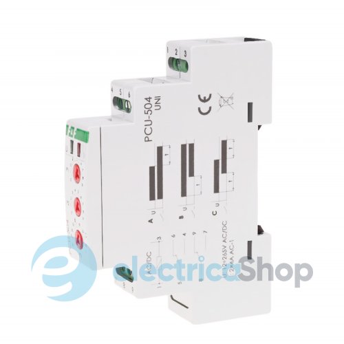 Реле времени PCU-504UNI F&F, с поддержкой после отключения напряжения, 1ПК 10А 12÷264V AC/DC DIN