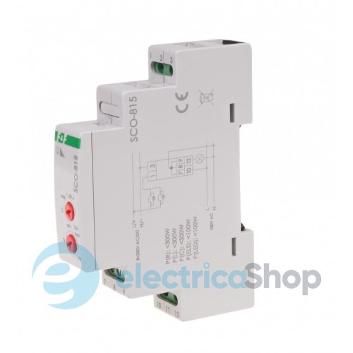 Регулятор яркости SCO-815 F&F DIN 300Вт 230V/AC с запоминанием уровня