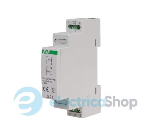 Блок питания ZI-21 F&F, DIN 100÷264VАС / 24VDC 0,5A (12W)