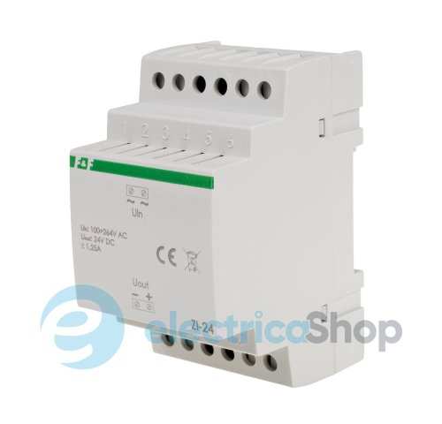 Импульсный блок питания ZI-24 F&F 100÷264VАС / 24VDC 1,25A (30W)