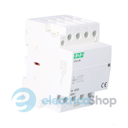 Контактор модульный ST63-40, 4NO, 63A/230V, DIN F&F