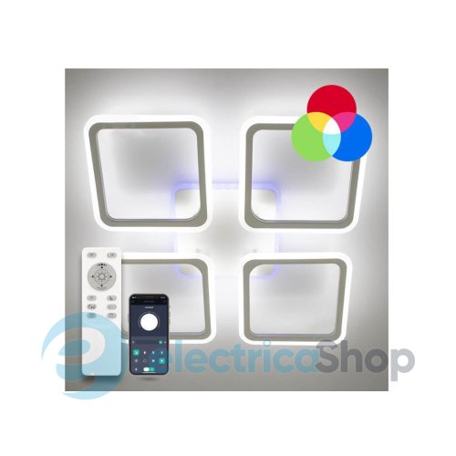 Светильник светодиодный Luminaria с пультом ДУ LOOK RGB 120W 4Q 540/70 WHITE/OPAL 220V IP20