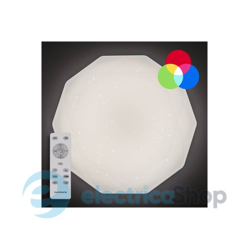 Светильник потолочный светодиодный LUMINARIA ALMAZ 60W RGB R-500-SHINY-220V-IP20 с пультом ДУ