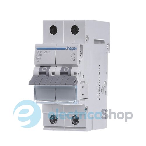 Автоматический выключатель 2-п, 40A , B, 6kA, Hager MBN240