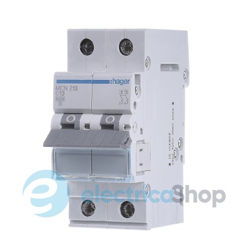 Автоматичний вимикач 2-п, 13A, C, 6kA, Hager MCN213