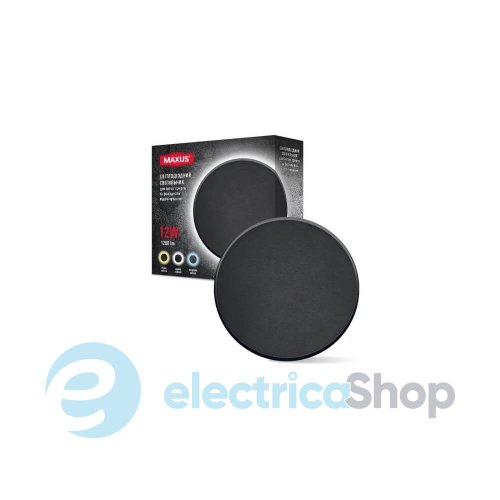 Світильник світлодіодний MAXUS MWL 12W 3CCT IP65 BL Circle (1-MWL-12W-BLC)