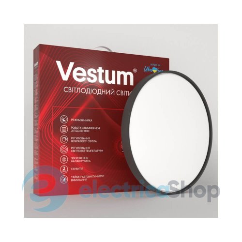 Светильник SMART Vestum CRYSTAL 96W 490*65мм 3000К- 6500К 7500Lm матовый с пультом д/у VS-81038