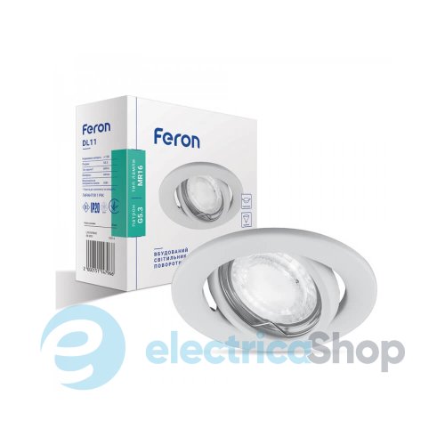 Встроенный светильник Feron DL11 белый 15114