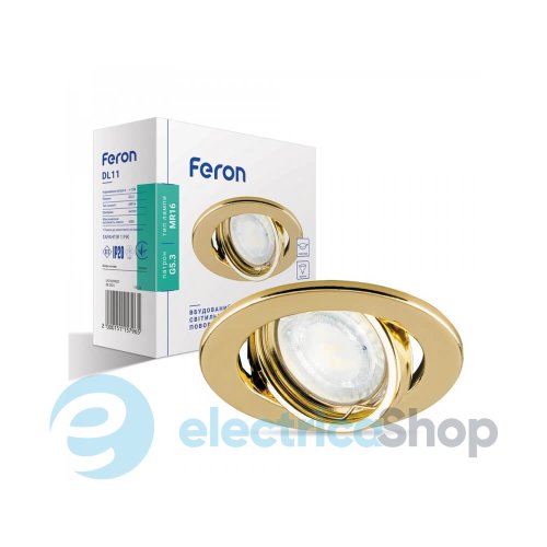 Встроенный светильник Feron DL11 золото 15115